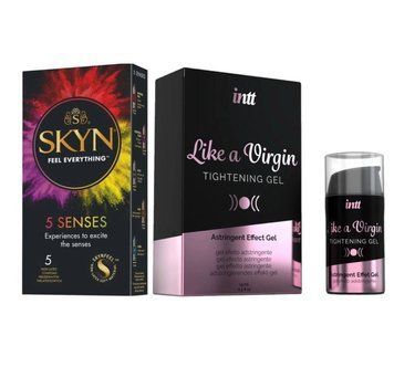 SKYN 5 Senses + Гель для звуження Intt Like a Virgin 15 мл. SOS6352 фото