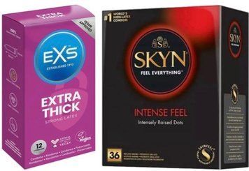 Набір з Skyn Intense feel 36 штук + EXS Extra Safe 12 шт SOS7873 фото