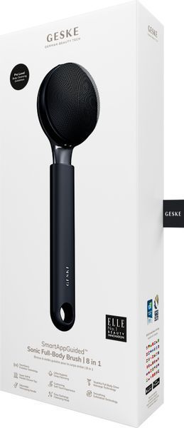 Ультразвукова щітка для всього тіла GESKE Sonic Full-Body Brush&Intensive Exfoliator 8в1 black HB0374 фото