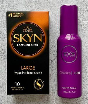 Комплект Skyn Large 10шт - Лубрикант EXS Choco Lube 100 мл SOS2595 фото