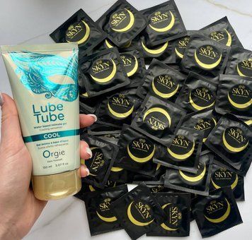 Набір 50 шт Skyn Original + лубрикант LUBE TUBE COOL, 150 мл SOS2495 фото