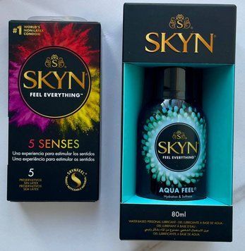 Набір SKYN 5 Senses 5 шт + Лубрикант на водній основі SKYN AQUA FEEL, 80 мл SOS1209 фото