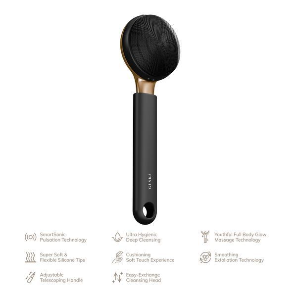 Ультразвукова щітка для всього тіла GESKE Sonic Full-Body Brush&Intensive Exfoliator 8в1 gray HB0375 фото
