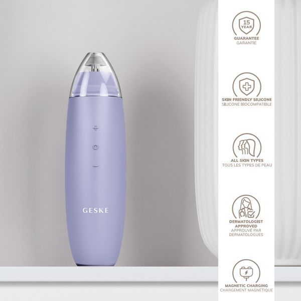 Микродермабразионное устройство для удаления черных точек GESKE MicroDermabrasion Blackhead Remover 7в1 purple HB0572 фото