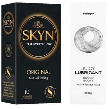 Набор Лубрикант Satisfyer Boogy Booty 300мл + SKYN Original 10 шт SOS12720 фото