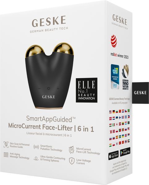 Микротоковый подтягивающий лицо GESKE MicroCurrent Face-Lifter 6в1 gray HB0130 фото