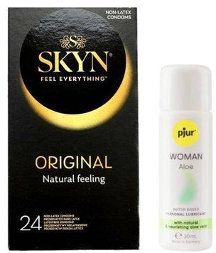 Комплект SKYN Original 24 шт + Pjur Woman Aloe 30 мл SOS13252 фото