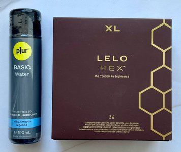 Набір LELO HEX Respect XL 36 Pack + Лубрикант pjur Basic waterbased 100 мл SOS2047 фото