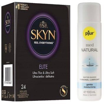 Комплект SKYN Elite 24 шт + pjur MED Natural Glide 100 мл SOS13300 фото