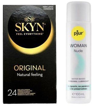 Комплект SKYN Original 24 шт + Pjur Woman Nude 100 мл SOS13248 фото