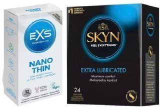 Набір з SKYN Extra Lube 24 шт + EXS NANO Thin 12 шт SOS7963 фото