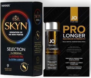 Набір з SKYN Selection (9 шт) + Пролонгатор JO Prolonger Spray with Lidocaine (60 мл) SOS8863 фото