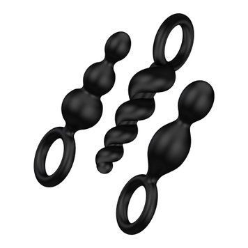 Набір анальних іграшок Satisfyer Plug black (set of 3) &mdash; Booty Call, макс. діаметр 3 см SO2323 фото