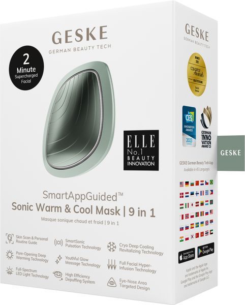 Ультразвукова маска тепло та холод GESKE Sonic Warm&Cool Mask 9в1 green HB0107 фото