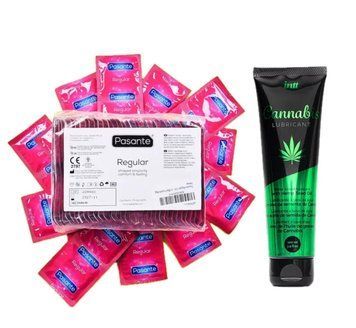 Pasante Regular 72 шт та Лубрикант Intt Cannabis 100 мл SOS967 фото