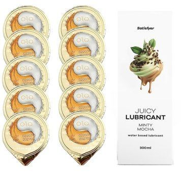 Комплект OLO &ldquo;Лід і Полум&rsquo;я&rdquo; 10 шт. + Лубрикант Satisfyer Juicy Lubricant Minty Mocha 300 мл SOS12526 фото
