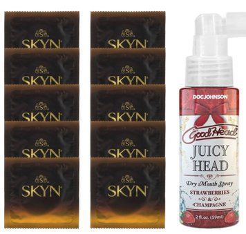 Комплект SKYN Passion Daiquiri 10 шт + Doc Johnson Good Head Juicy Head &ldquo;Strawberries & Champagne&rdquo; (59 мл) SOS13647 фото