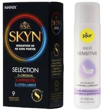 Комплект Skyn ​​Selection 9 шт + Pjur MED Sensitive Glide 100 мл SOS13146 фото