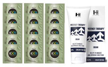 Комплект EXS Snug Fit 15 шт + Orgasm Power For Men, 50 мл SOS14883 фото