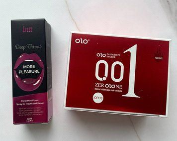 Набор OLO возбуждающие 001 (красные) 10 шт + Спрей Intt Deep Throat Oral Spray (12 мл) SOS1403 фото