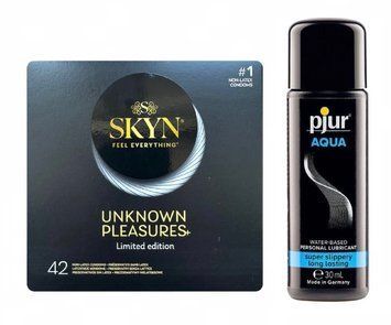 Набір: SKYN Pleasures 42 шт. + Лубрикант pjur Aqua 30 мл SOS11825 фото