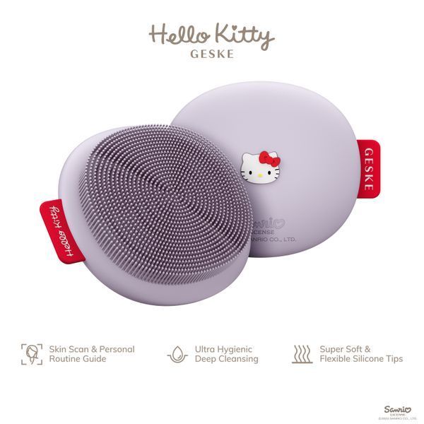 Щітка для обличчя GESKE Facial Brush 3в1 by Hello Kitty purple HB0237 фото