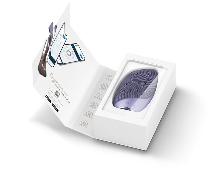 Щетка для очищения лица GESKE Sonic Thermo Facial Brush & Face-Lifter 8 в 1 фиолетовая HB0090 фото