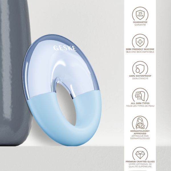 Массажер для глаз GESKE Cool & Warm Eye Massager 7в1 aquamarine HB0307 фото