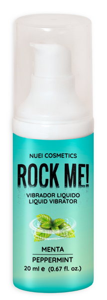 Рідкий вібратор NUEI Rock Me! М'ята (20 мл) &mdash; з ефектом пульсації та зігрівання NU890492 фото
