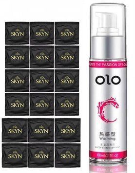 SKYN ORIGINAL 18 шт та Лубрикант зігріваючий OLO 60 мл SOS195 фото