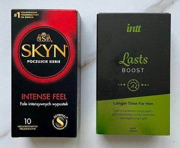 Набір SKYN Intense Feel 10 шт - Пролонгатор для чоловіків Intt Lasts (15 мл) SOS2806 фото