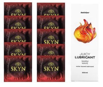 Комплект SKYN Intense Feel 10шт. + Лубрикант Satisfyer Juicy Lubricant Warm Wave 300 мл SOS12579 фото