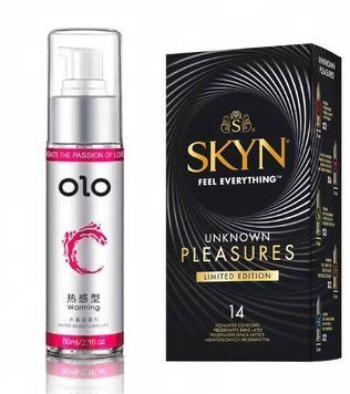 Skyn Unknown Pleasures+ 14 шт та Лубрикант OLO зігріваючий (60 мл) SOS424 фото