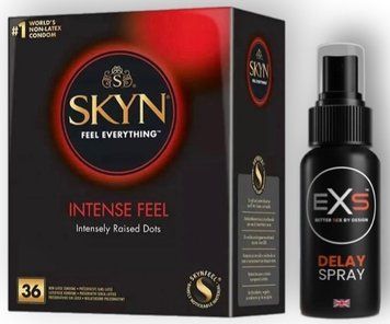 Набір з SKYN Intense Feel (36 шт) + Пролонгатор EXS Delay Spray &mdash; 50 мл SOS8960 фото