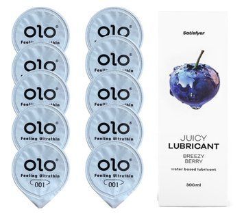 OLO Feeling Ultrathin 10 шт. + Лубрикант Satisfyer Breezy Berry 300 мл SOS12480 фото