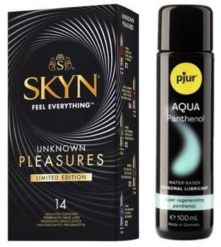 Набір Skyn Unknown Pleasures 14 шт + pjur Aqua Panthenol 100 мл SOS13390 фото