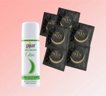 Комплект 25 шт Skyn Original + Лубрикант pjur Woman Aloe SOS4122 фото