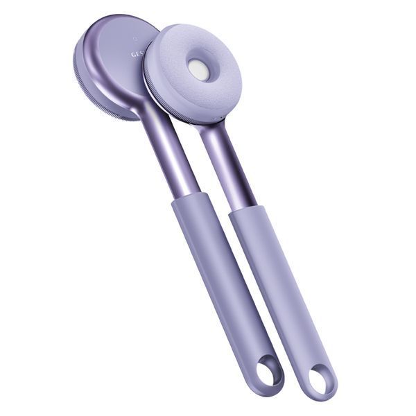 Звукова світлодіодна щітка для всього тіла GESKE Sonic LED Full-Body Brush&Intensive Exfoliator 9в1 purple HB0391 фото