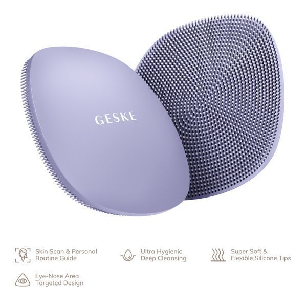 Щітка для обличчя GESKE Facial Brush 4в1 purple HB0046 фото