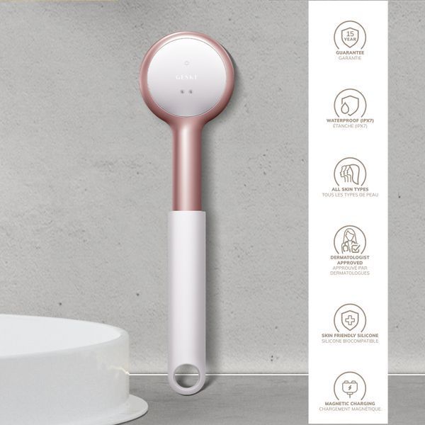 Звукова світлодіодна щітка для всього тіла GESKE Sonic LED Full-Body Brush&Intensive Exfoliator 9в1 starlight HB0392 фото