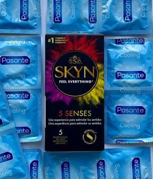 Набір SKYN 5 Senses 5 шт + Pasante Cooling 20 шт SOS1149 фото