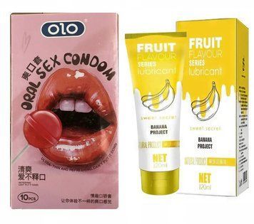 Набор : OLO Oral Candy вкусовые 10 шт и Лубрикант OLO SWEET SECRET с ароматом банана 120ml OL38 фото