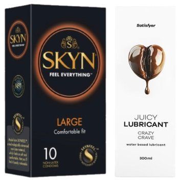 Комплект Лубрикант Satisfyer Juicy Crazy Crave 300 мл + SKYN Large 10 шт SOS12879 фото