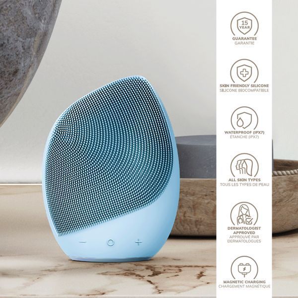 Електронна ультразвукова щітка для обличчя GESKE Sonic Facial Brush 5в1 aquamarine HB0072 фото