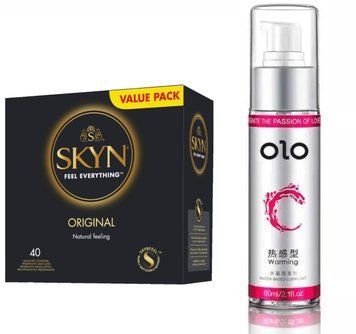 SKYN ORIGINAL 40 шт + подарок - Лубрикант OLO согревающий (60 мл) SOS480 фото