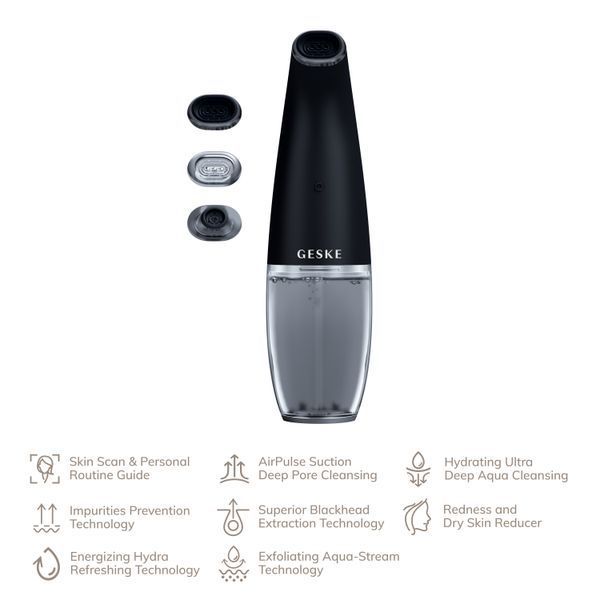 Очищуючий засіб для обличчя GESKE Aqua-Stream Face Cleanser 8в1 black HB0396 фото