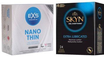 Набір з 24 шт SKYN Extra Lube + EXS NANO THIN 48 шт SOS7951 фото