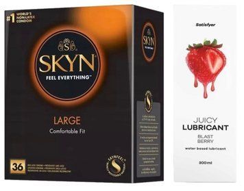 Комплект Лубрикант Satisfyer Juicy Blast Berry 300 мл + SKYN Large 36 шт SOS12900 фото
