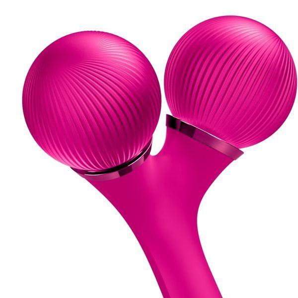 Електронний ультразвуковий ролик для обличчя та тіла GESKE Sonic Facial&Body Roller 4в1 magenta HB0031 фото
