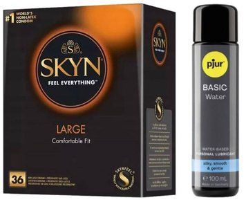 Комплект SKYN Large 36 шт + Pjur Basic Waterbased 100 мл SOS13233 фото